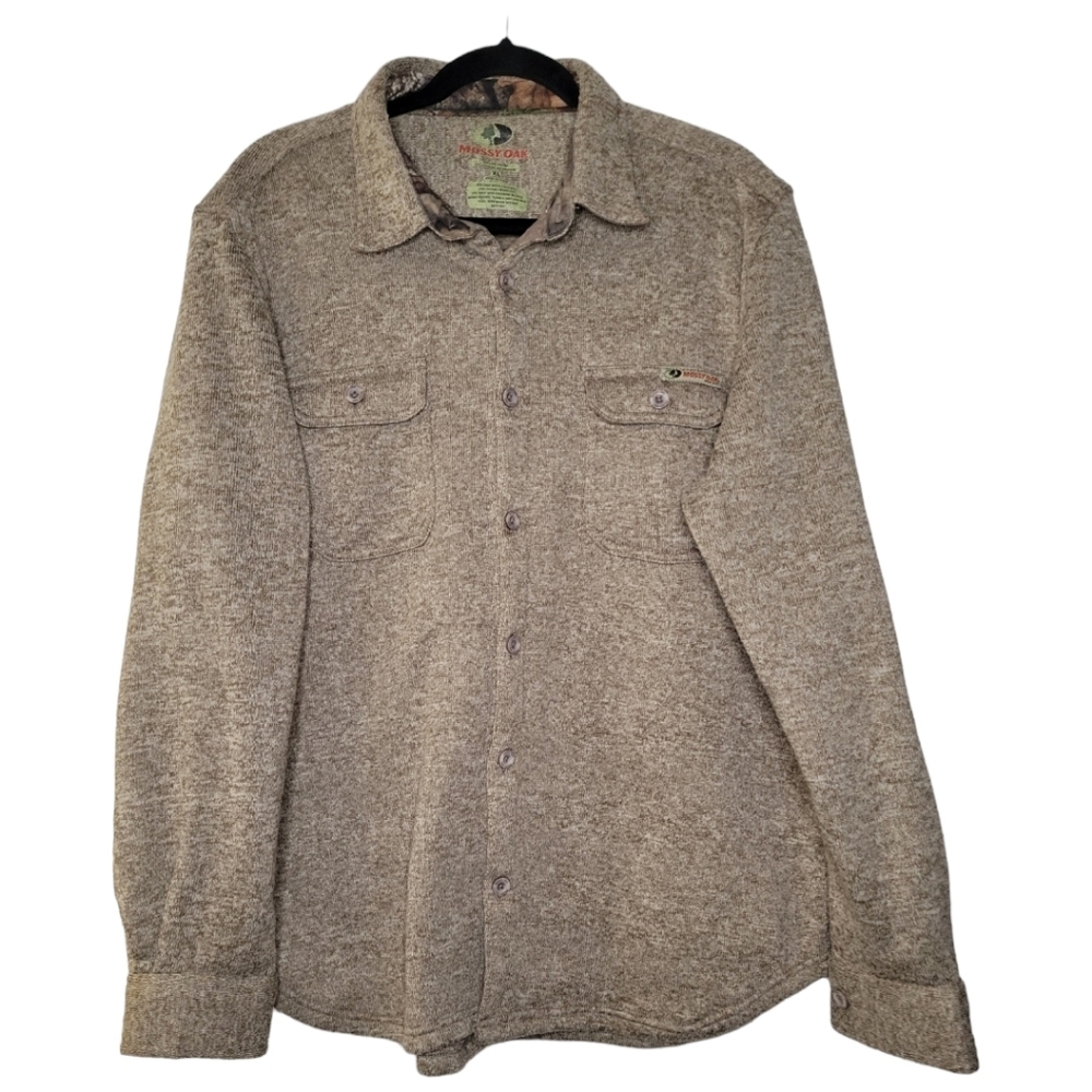 Mossy Oak Fleece Hunter Camo Shirt Jacket Shacket Men's Size XL
